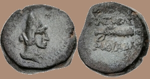 Munt met de afbeelding van Mithradates